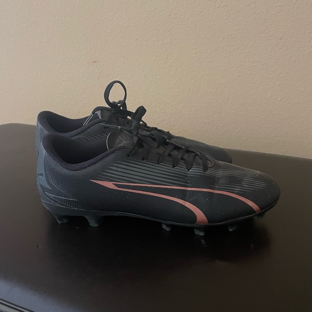 Black and Pink Puma Soccer Cleats